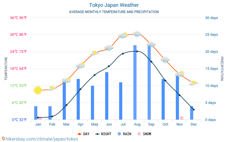 도쿄 일본 날씨입니다 2020 기후와 날씨 도쿄 최고의 시간과 도쿄 여행 날씨. 여행 날씨와 기후입니다.